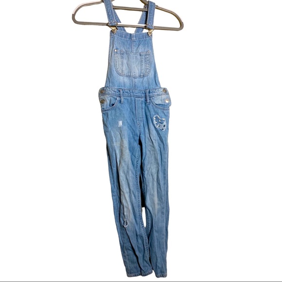 &denim kids overalls good used condition plenty of life left size 7-8 h&m kids - Picture 1 of 5